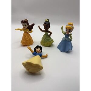 Disney Princess Cinderella Snow White Belle Tiana 2020 Happy Meal Toys Lot Of 4